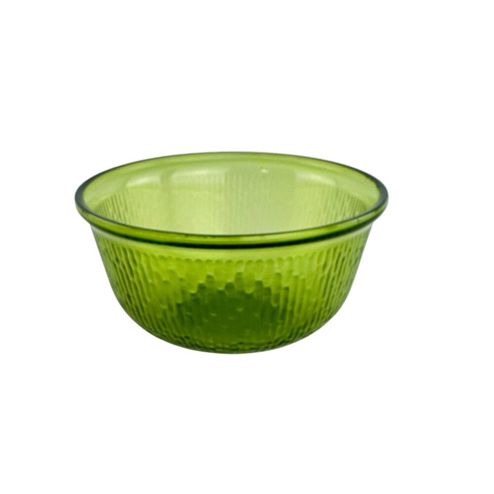 Bartlett Collins Old Hickory Green Glass Mixing Bowl Small Size Textured Vintage